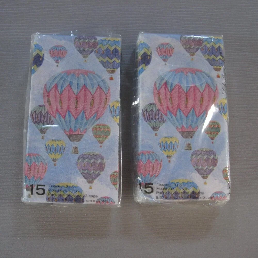 Set of 2 Tin Pails ~ 4.5 in ~ Pink with Butterflies and Blue with Flowers